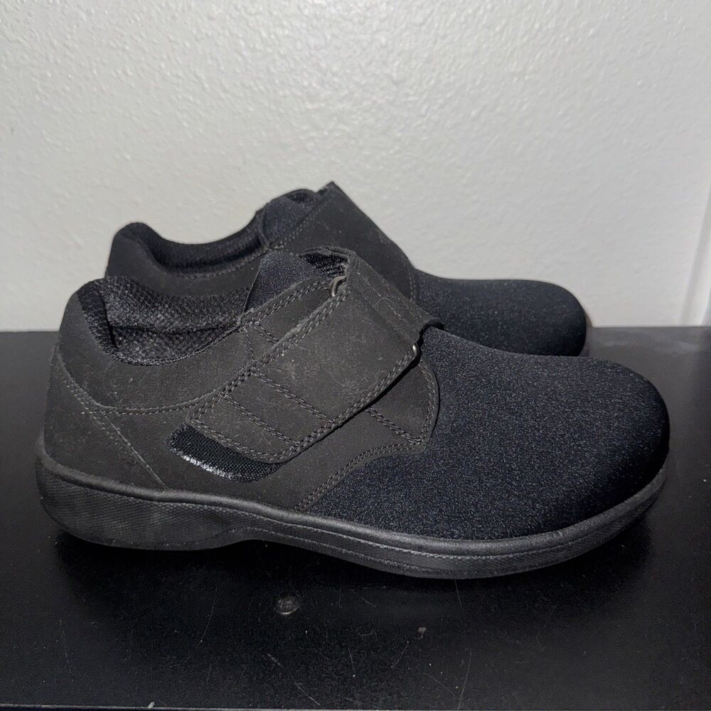 Orthofeet Wichita Casual Shoes Men’s 7.5 X Wide Black Orthopedic Monk Strap